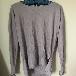 Lavender backless sweater